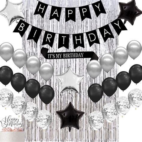 birthday decorations silver